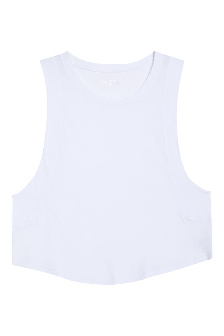Flow Crop Muscle Tank, Alternate, color, WHITE