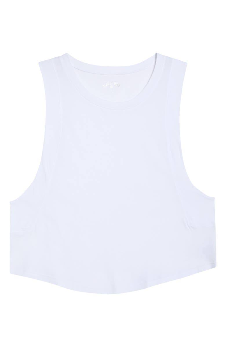 Year of Ours Flow Crop Muscle Tank, Alternate, color, White
