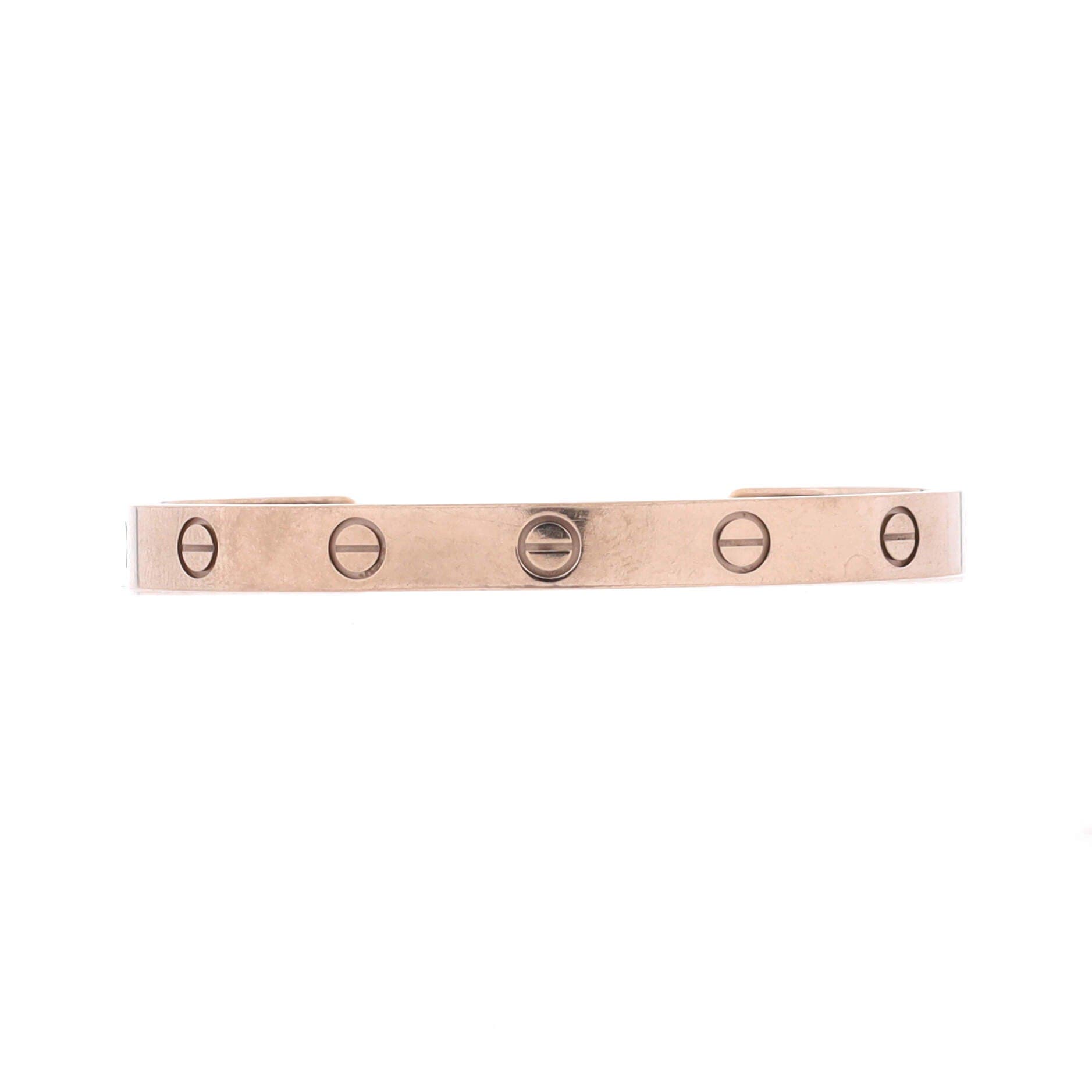 Love Cuff Bracelet 18K White Gold, Main, color, Metallic Gold