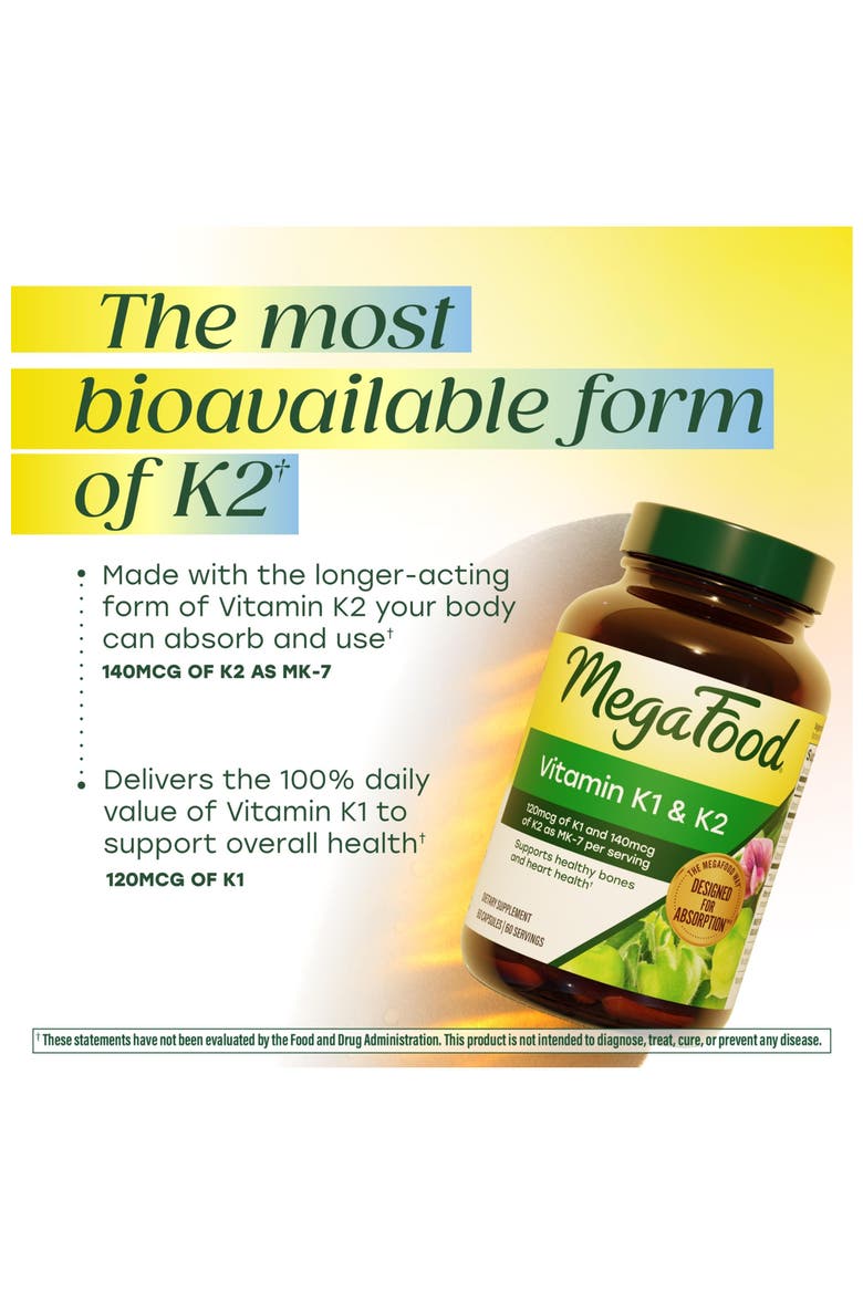 Vitamin K1 & K2 with Vitamin K2 MK7 from Fermented Chickpeas, Vegan, 60 Capsules, Alternate, color, None