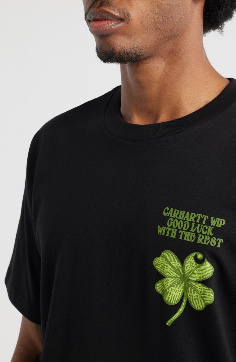 Carhartt Work In Progress Clover Organic Cotton Graphic T-Shirt, Alternate, color, Black