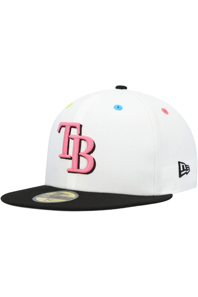 Men's New Era White Tampa Bay Rays Neon Eye 59FIFTY Fitted Hat, Alternate, color, White