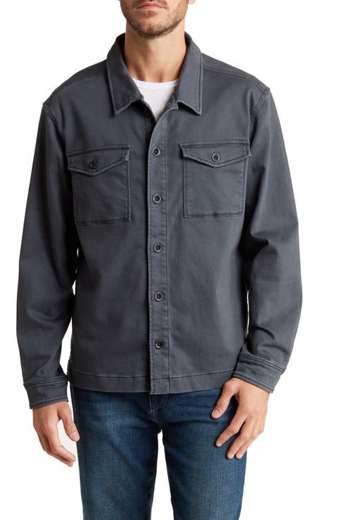 Lounge Twill Knit Shirt Jacket