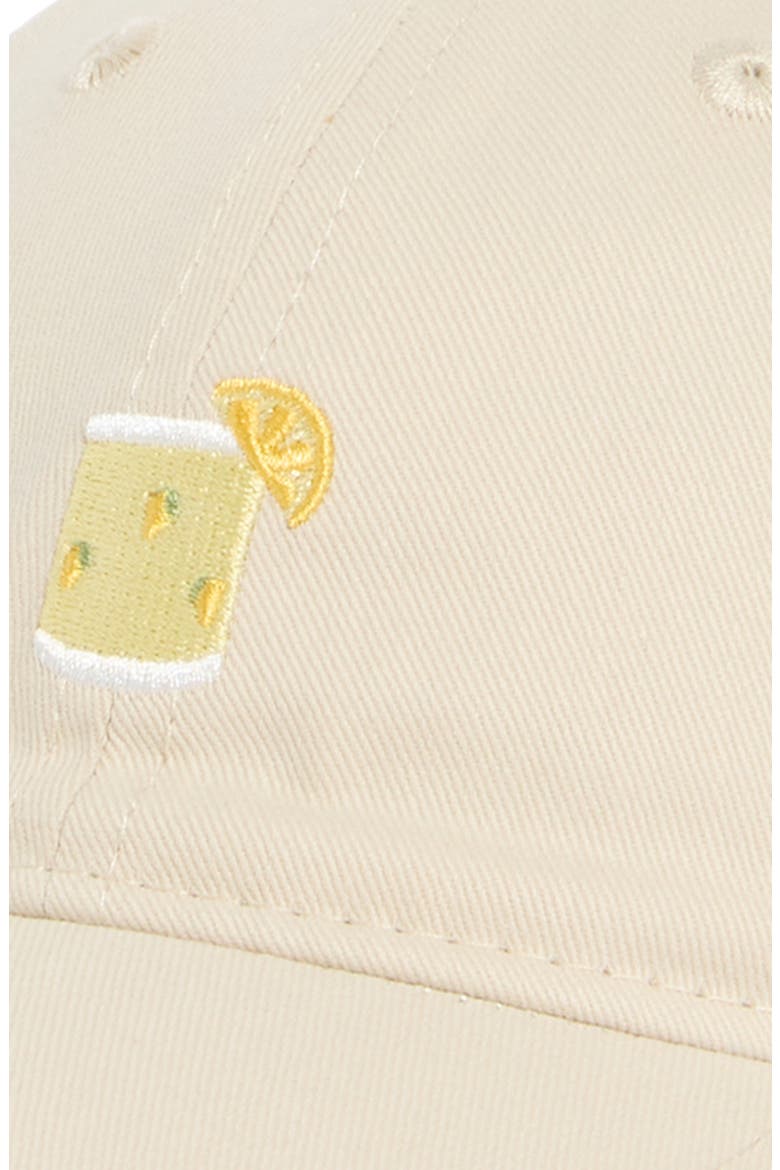 Lemon Twist Cotton Canvas Baseball Cap, Alternate, color, KHAKI