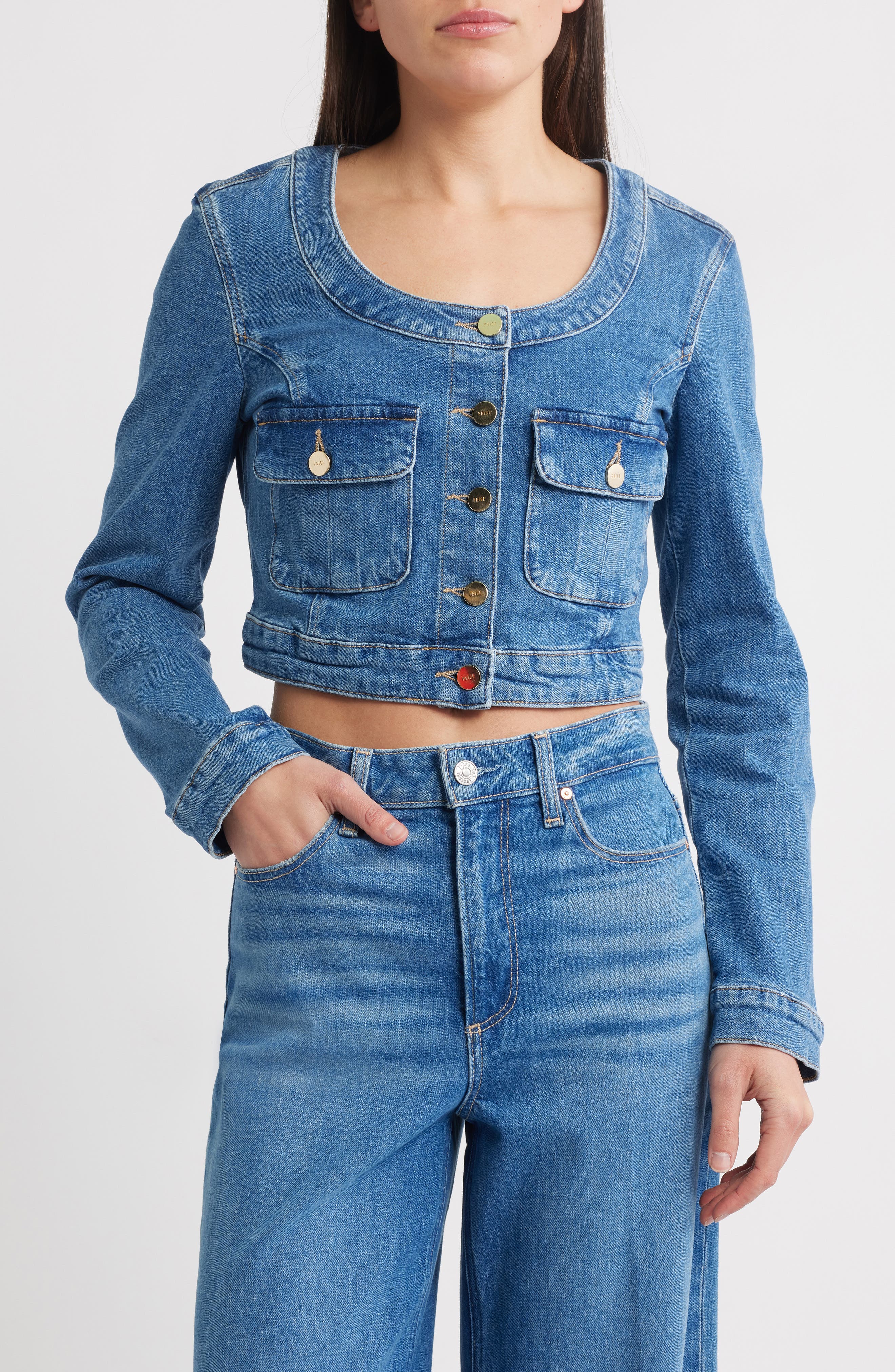 PAIGE Kiara Crop Denim Jacket