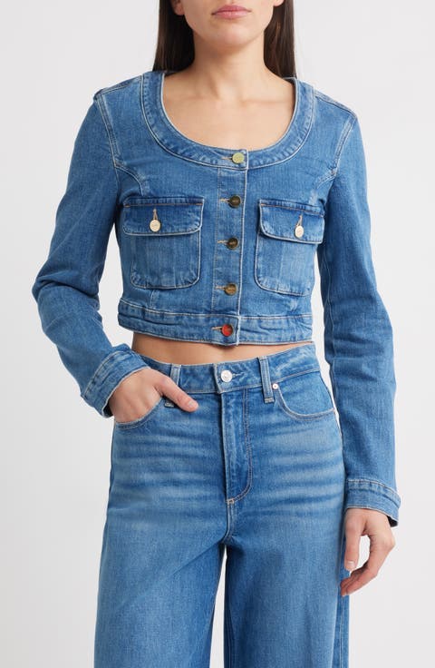 Kiara Crop Denim Jacket (Passage)