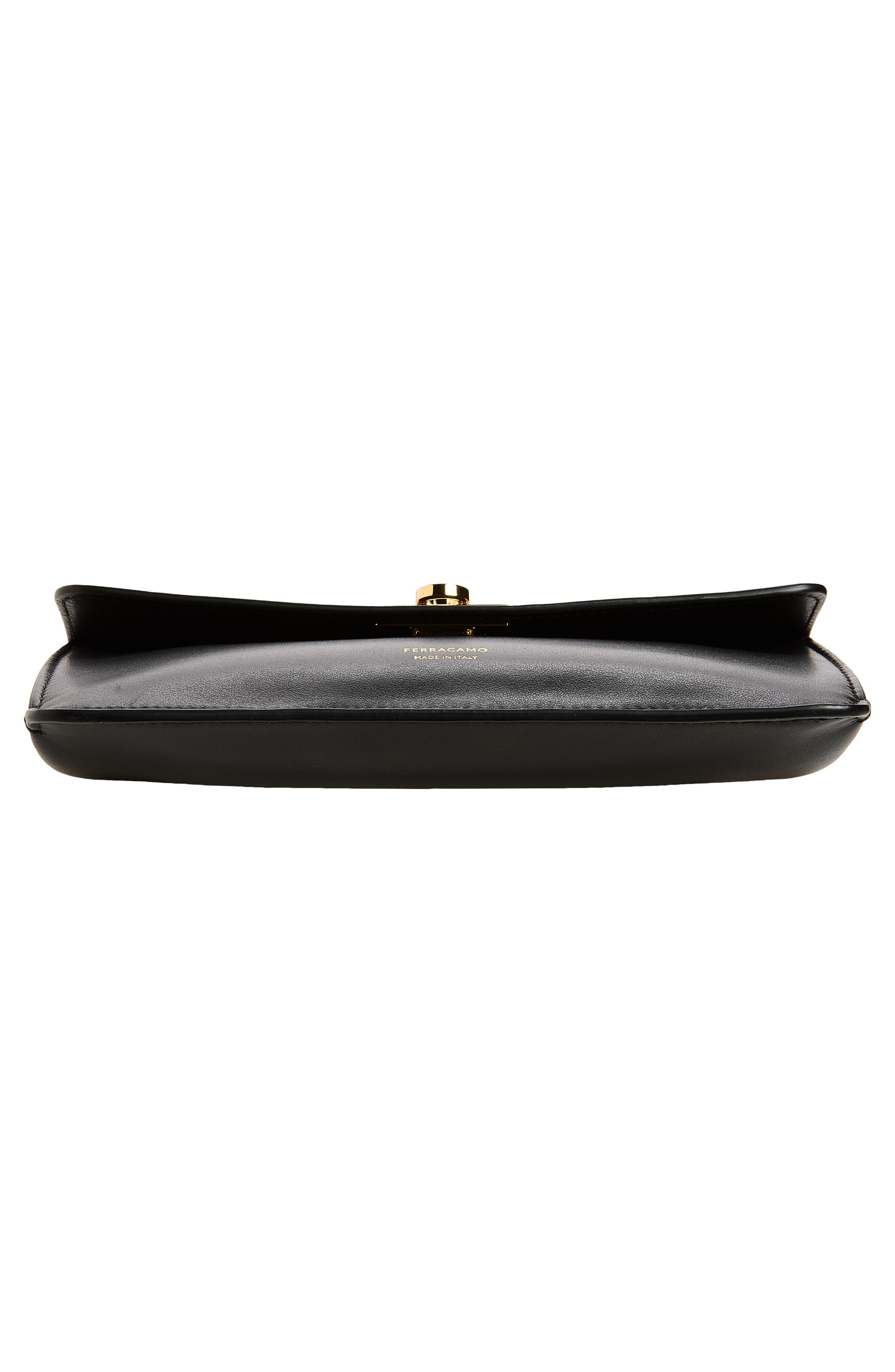 FERRAGAMO Harley Leather Shoulder Bag, Alternate, color, Nero