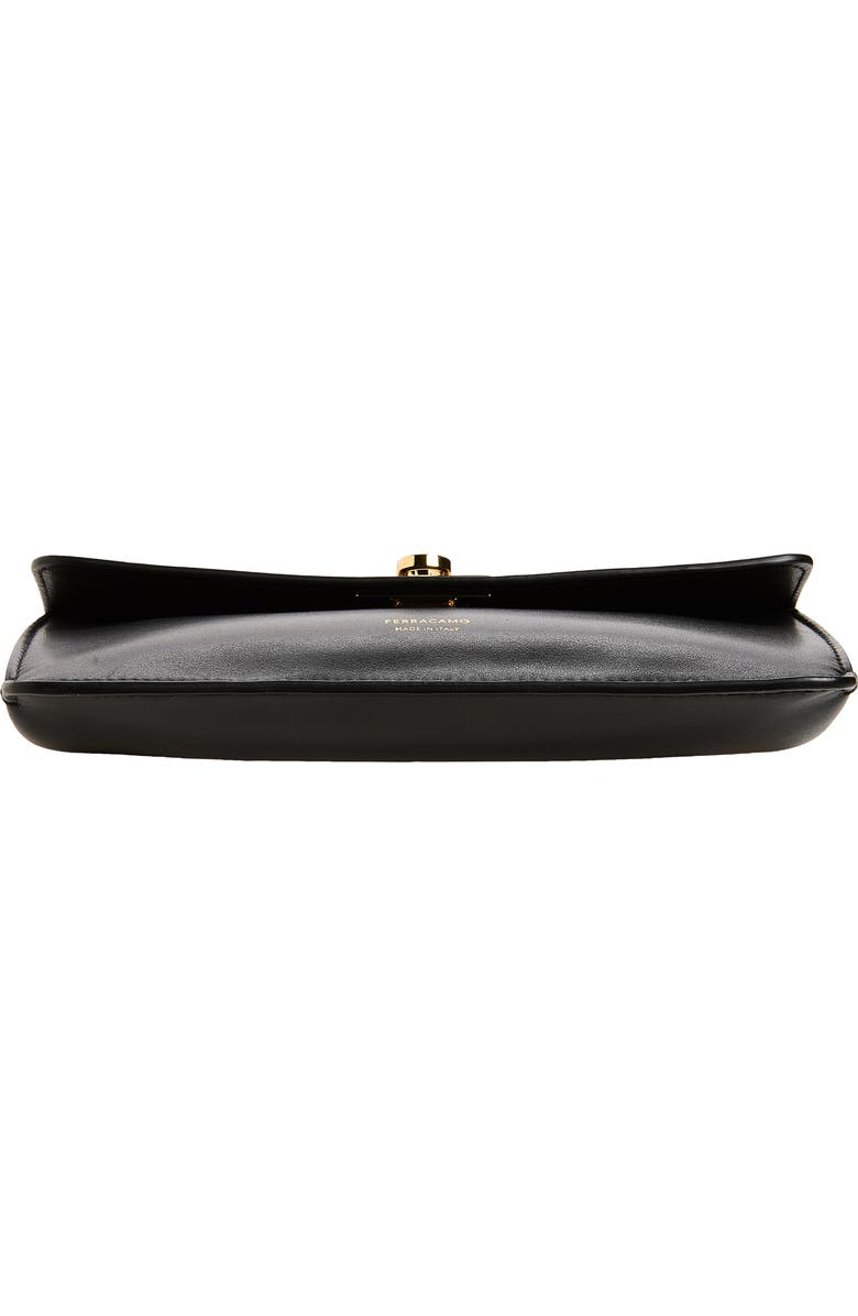 FERRAGAMO Harley Leather Shoulder Bag, Alternate, color, Nero