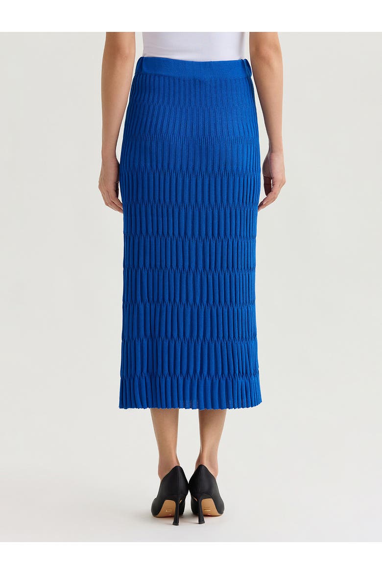 Raised Geometric Soft Knit Maxi Skirt, Alternate, color, Aegean Blue