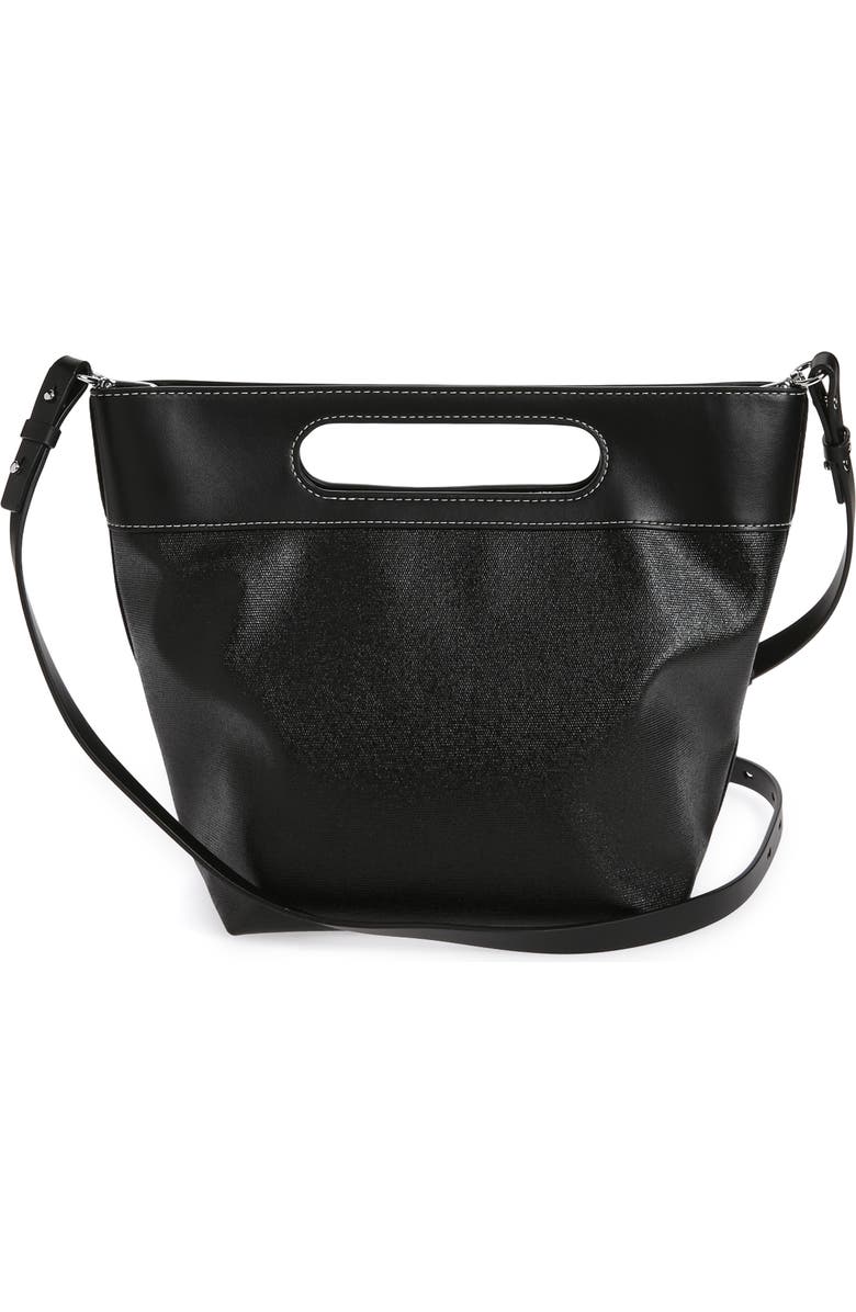 Ganni Small Smiley Canvas Tote Bag, Alternate, color,