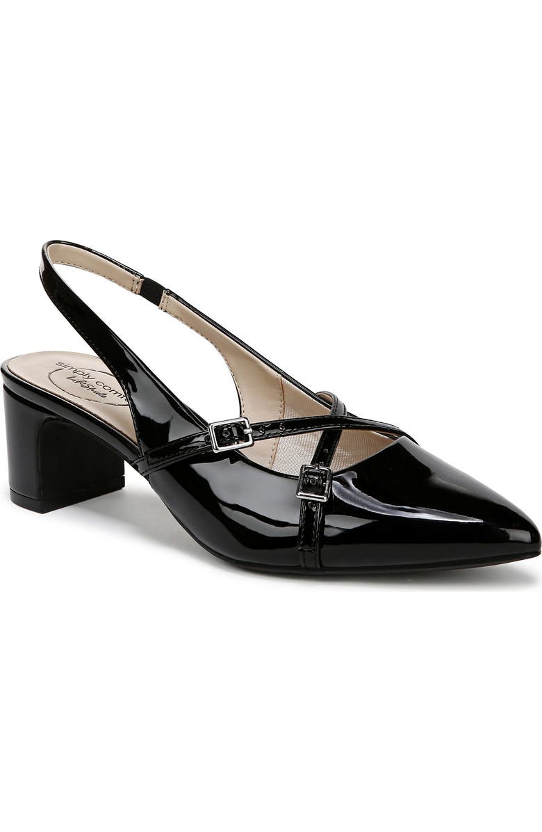 LifeStride Melissa Pointed Toe Slingback Pump, Main, color, Black
