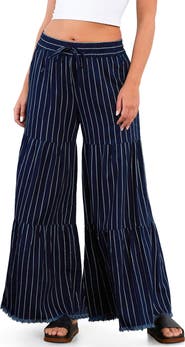Billy T Fancy Cotton Blend Tiered Pants