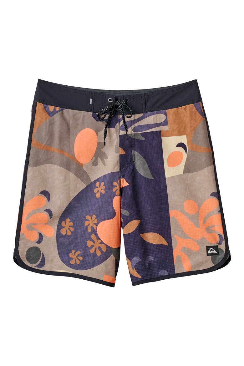 Highline Scallop Swim Trunks, Main, color, BLACK