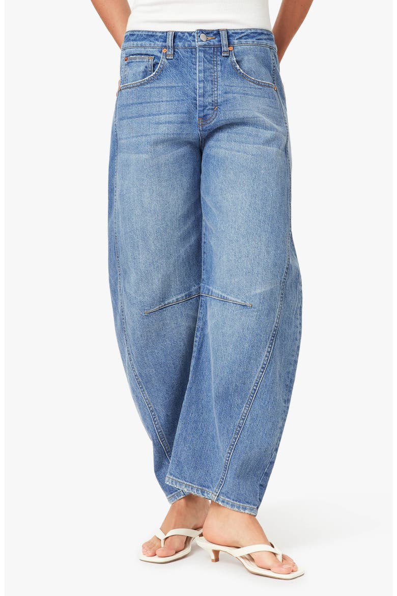 Harper High Waist Crop Barrel Leg Jeans, Main, color, COVE