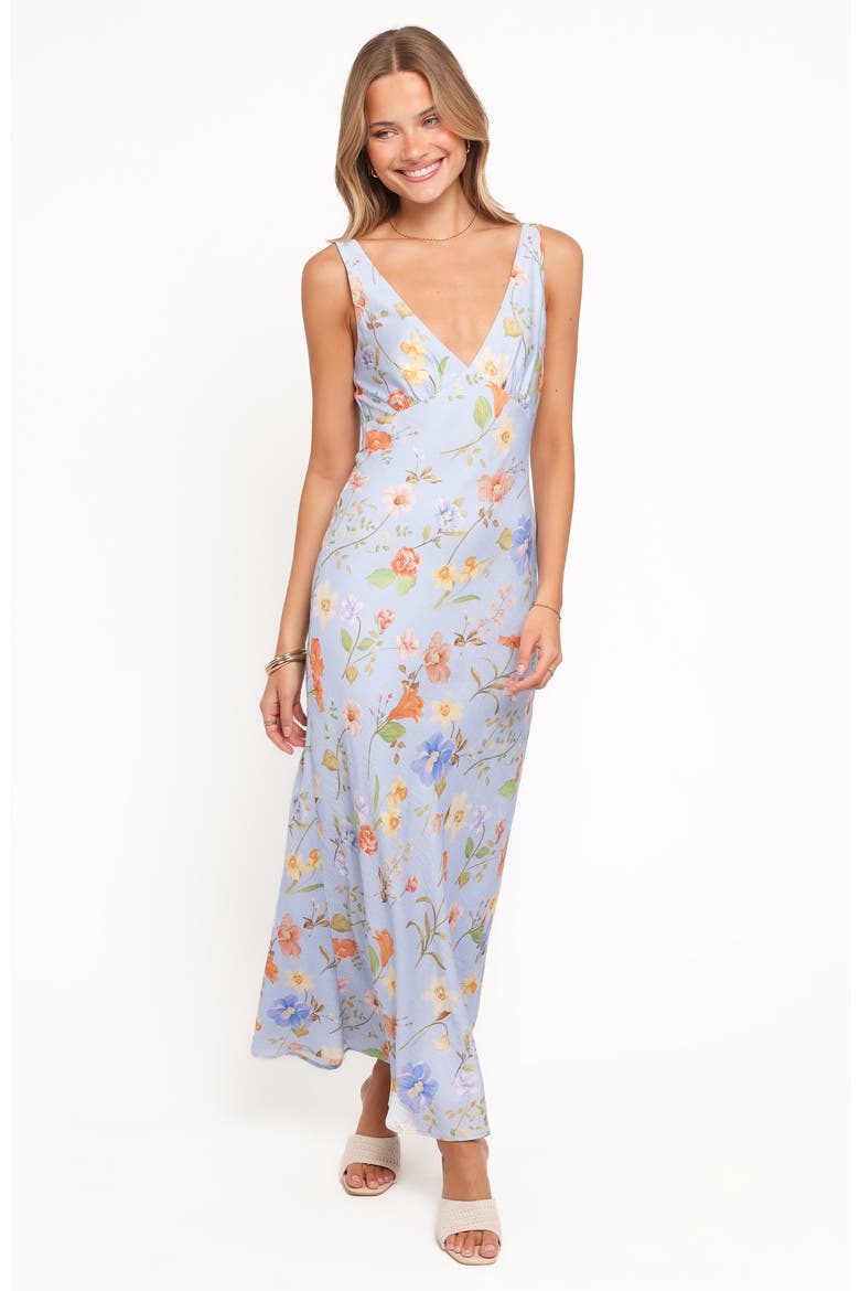 Lunaria Floral Print Sleeveless Dress, Alternate, color, BLUE FLORAL