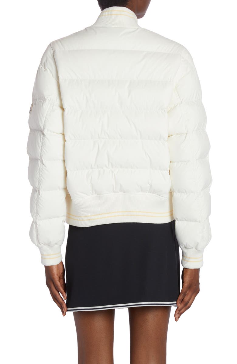 Moncler Argo Down Bomber Jacket, Alternate, color, 