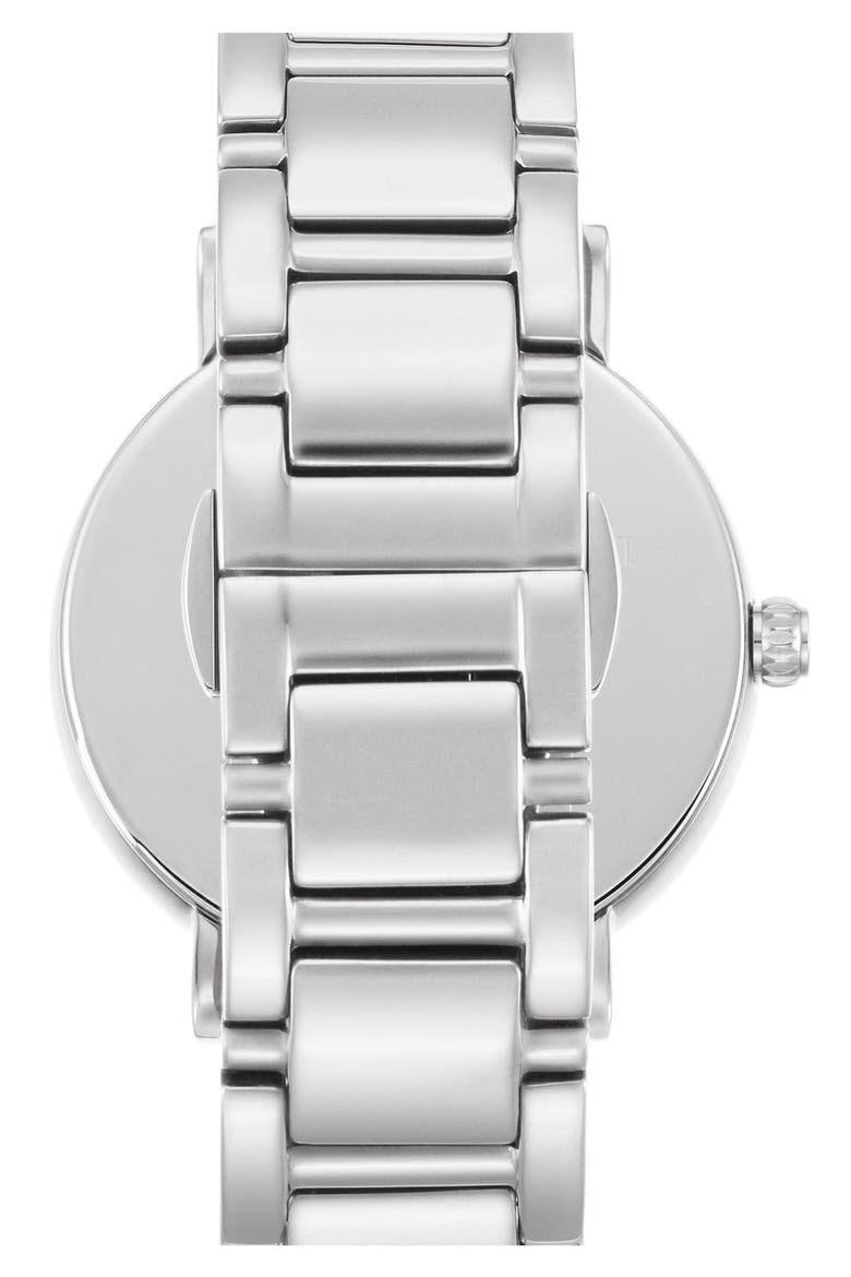 'gramercy' mother-of-pearl bracelet watch, 34mm, Alternate, color, SILVER