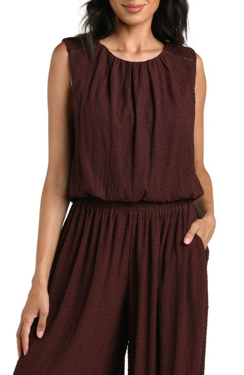 Puckered Up Sleeveless Cover-Up Top