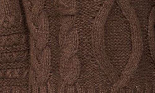 Blu Pepper Mixed Cable Knit Sweater In Brown