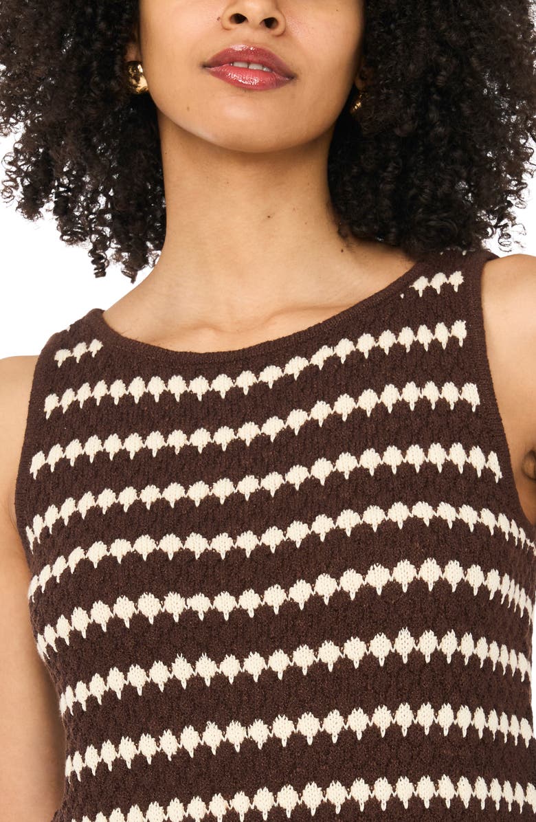 Halogen<sup>®</sup> Stripe Sweater Tank, Alternate, color, Burnt Chocolate