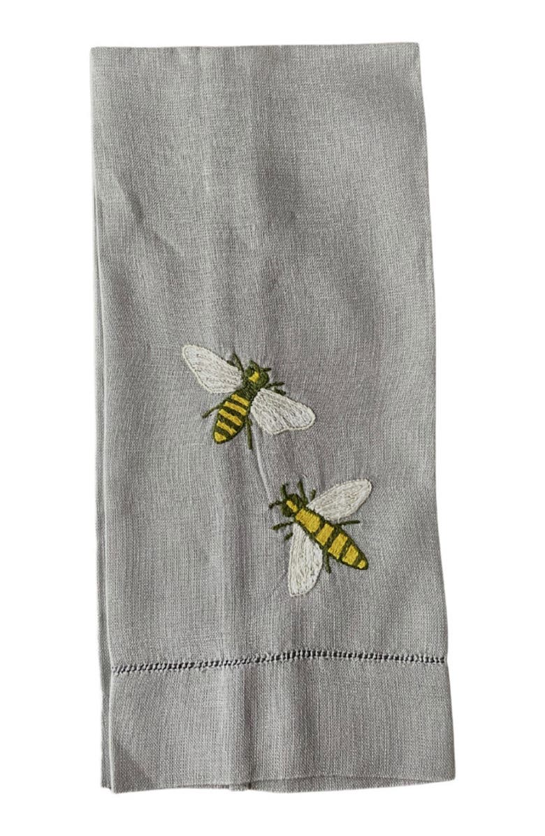 Maison d'Haiti Tea Towels - Buzzing Bees, Main, color, Grey