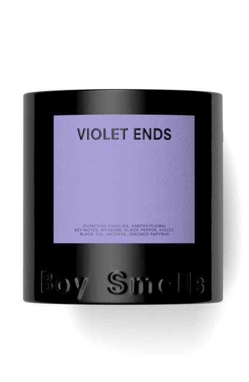 Boy Smells Violet Ends Boxed Glass Candle In Black