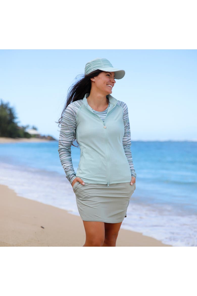 Active Woven Swim Skort, Alternate, color, Agave