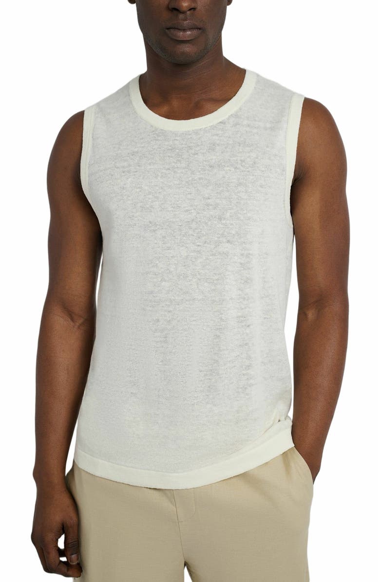 Onia Linen Sweater Tank Top, Alternate, color, 