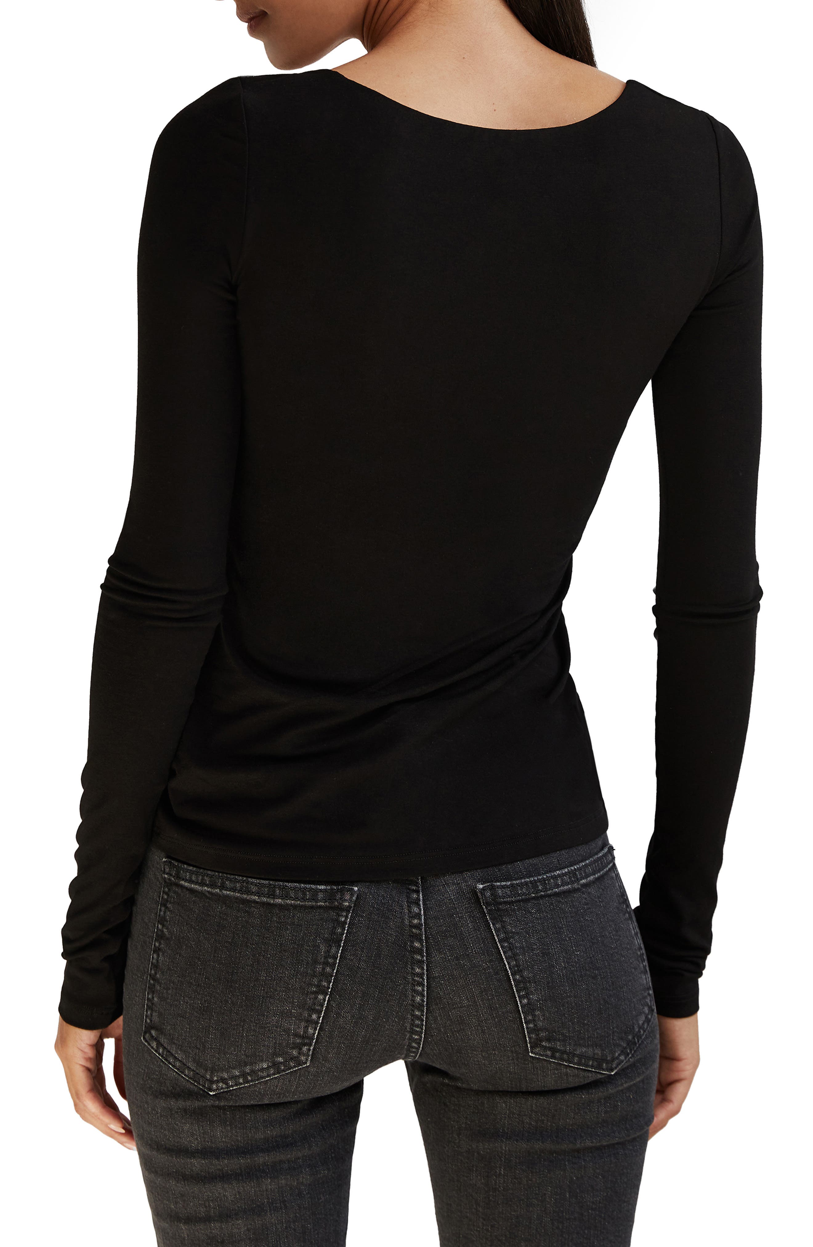 Yvonne Square Neck Jersey Top - image 2
