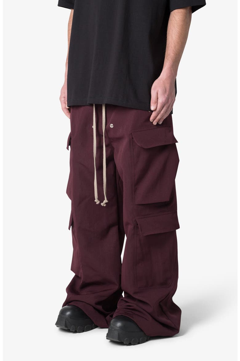 Rave Double Wide Leg Cargo Pants, Alternate, color, PLUM