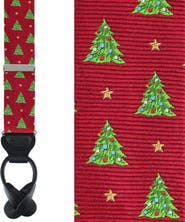 Trafalgar Oh Christmas Tree Novelty Silk Button End Suspenders (braces)