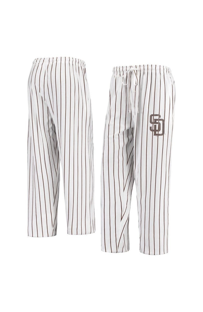 CONCEPTS SPORT Men's Concepts Sport White San Diego Padres Vigor Pinstripe Pants, Main, color, White
