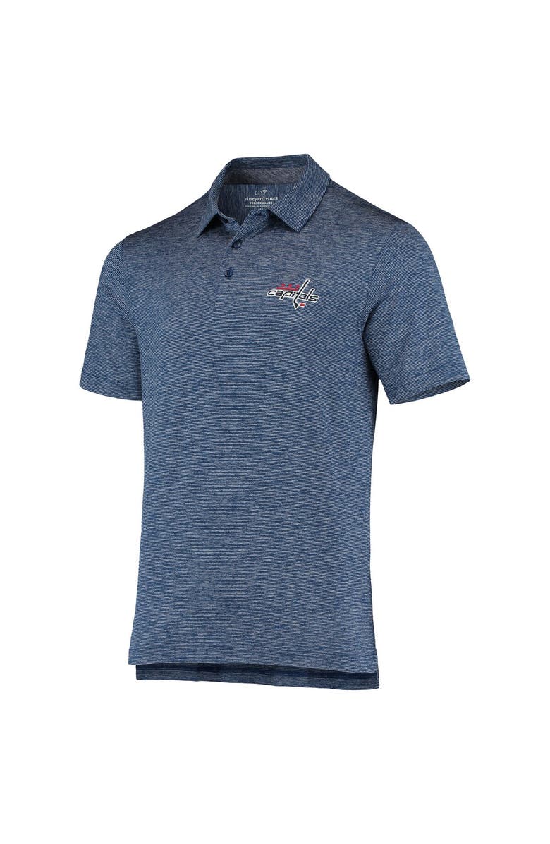 vineyard vines Men's Vineyard Vines Navy Washington Capitals Destin Stripe Polo, Alternate, color,