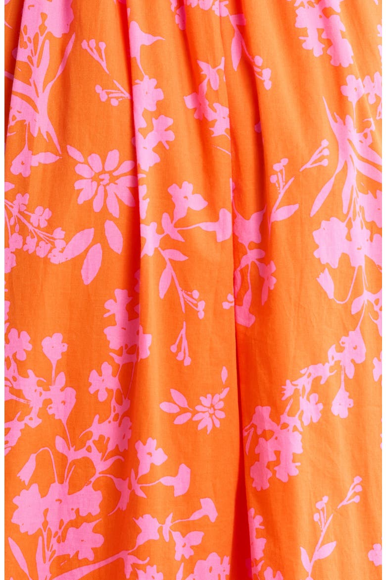 Lizeth Floral Cotton Shirtdress, Alternate, color, ORANGE-PINK