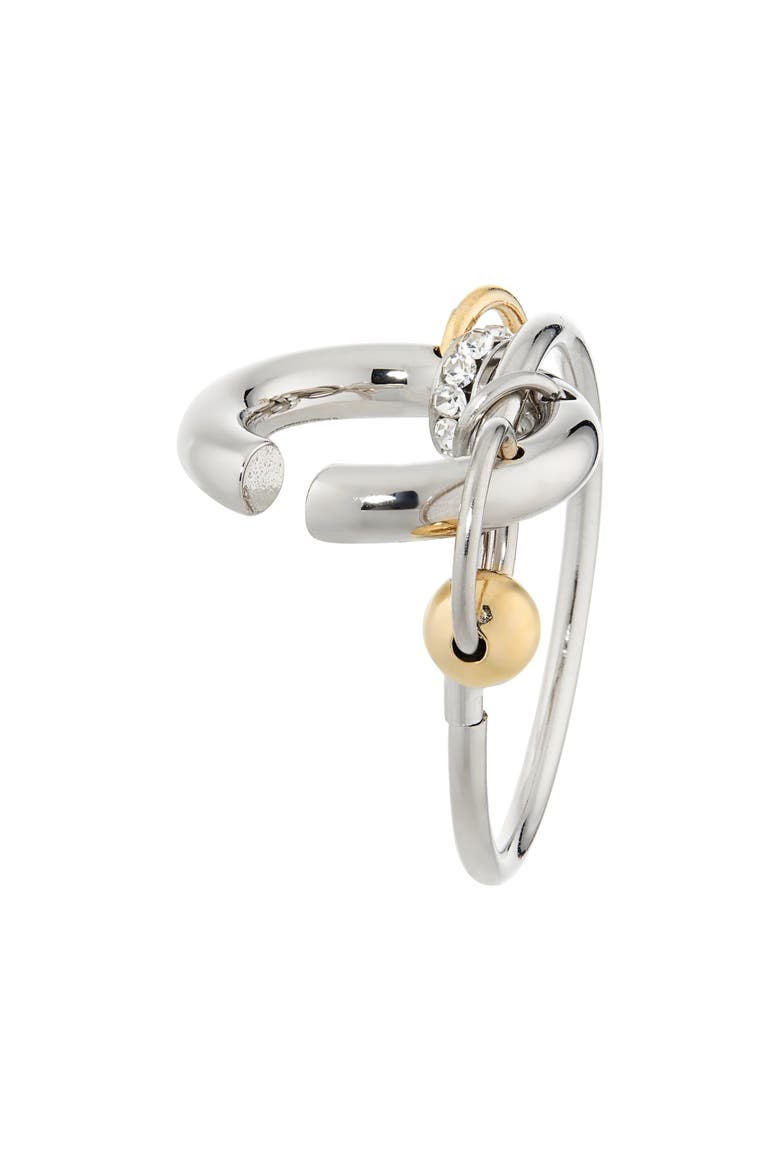 Clark Drop Hoop Ear Cuff, Alternate, color, GOLD N PALLADIUM