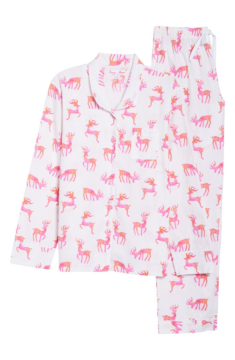Sant and Abel Reindeer Pajamas, Alternate, color, 