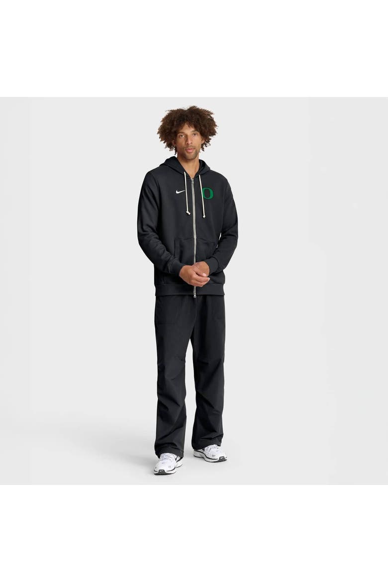 Men's Nike Black Oregon Ducks 2025 Sideline Standard Issue Dri-FIT Full-Zip Hoodie, Alternate, color, Black