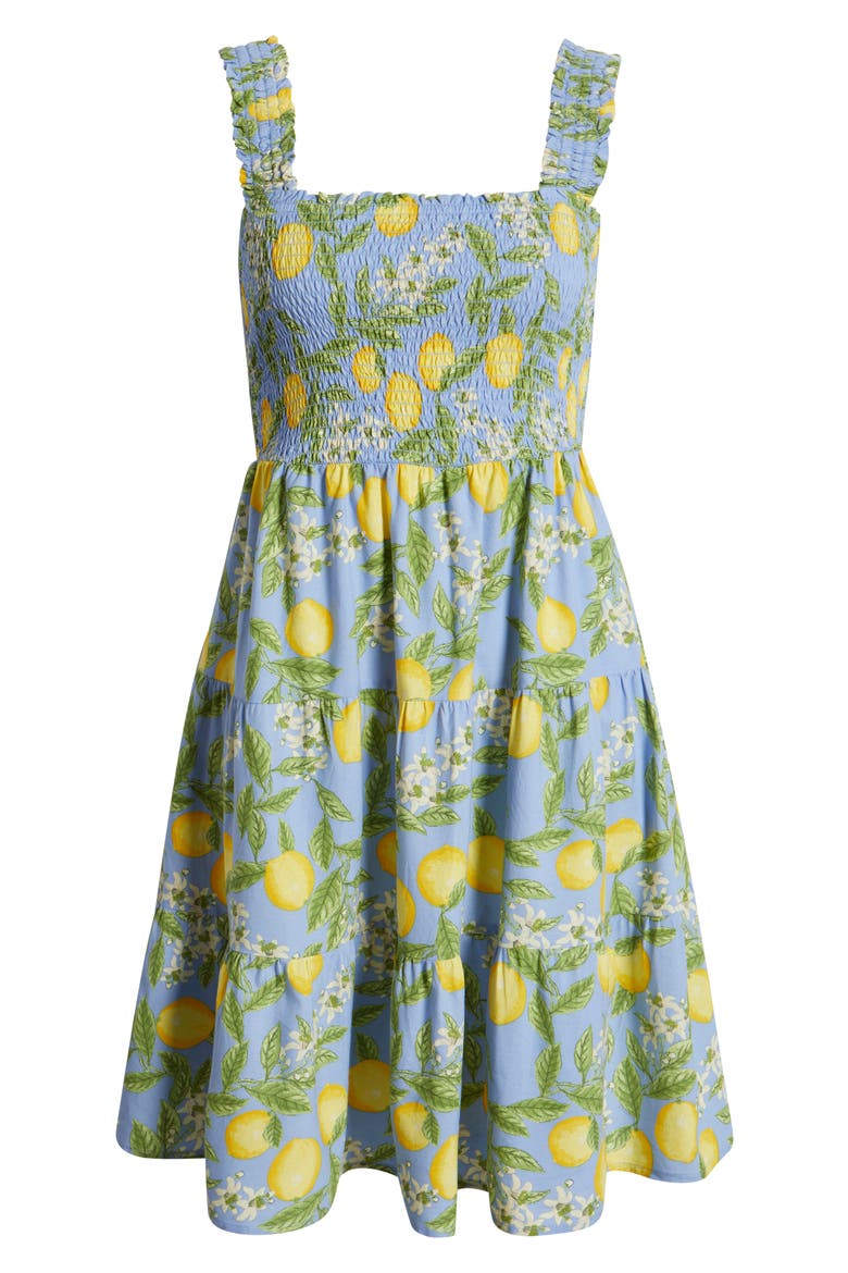 Alice Tiered Sundress, Alternate, color, LEMON DROP