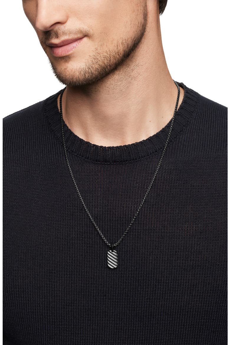 Sculpted Cable Tag in Black Titanium, Alternate, color, BLACK TITANIUM