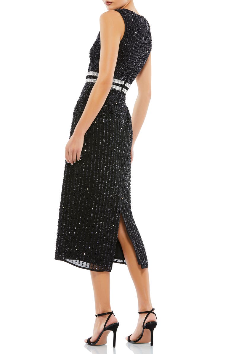 Mac Duggal Vertical Sequin Sheath Cocktail Dress, Alternate, color,