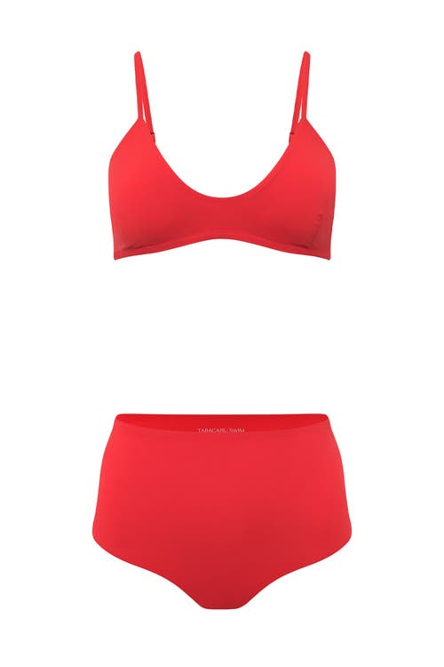 Tabacaru Stella Two-piece Swimsuit In Red