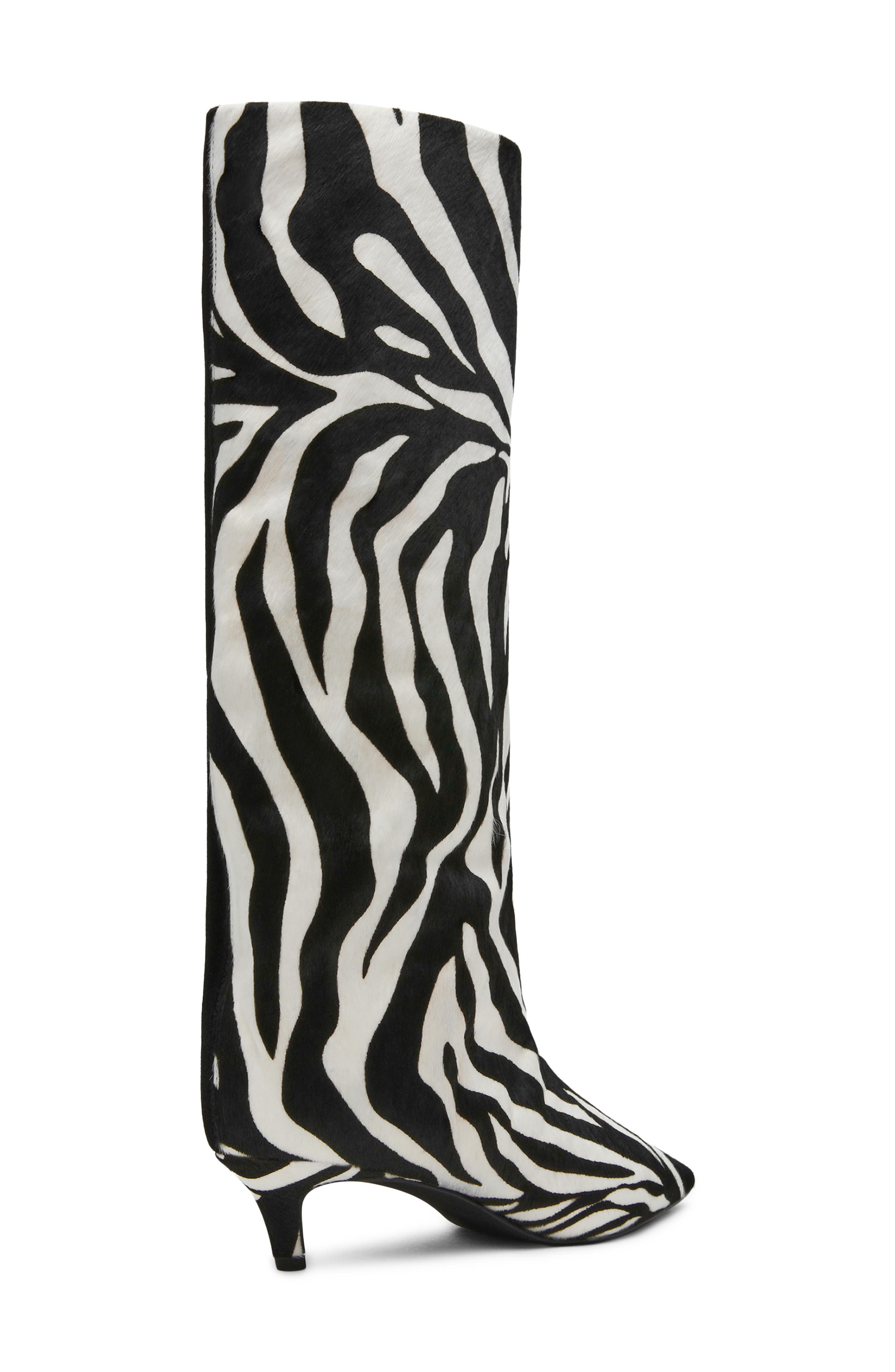 Lysara Knee High Boot, Alternate, color, ZEBRA MULT