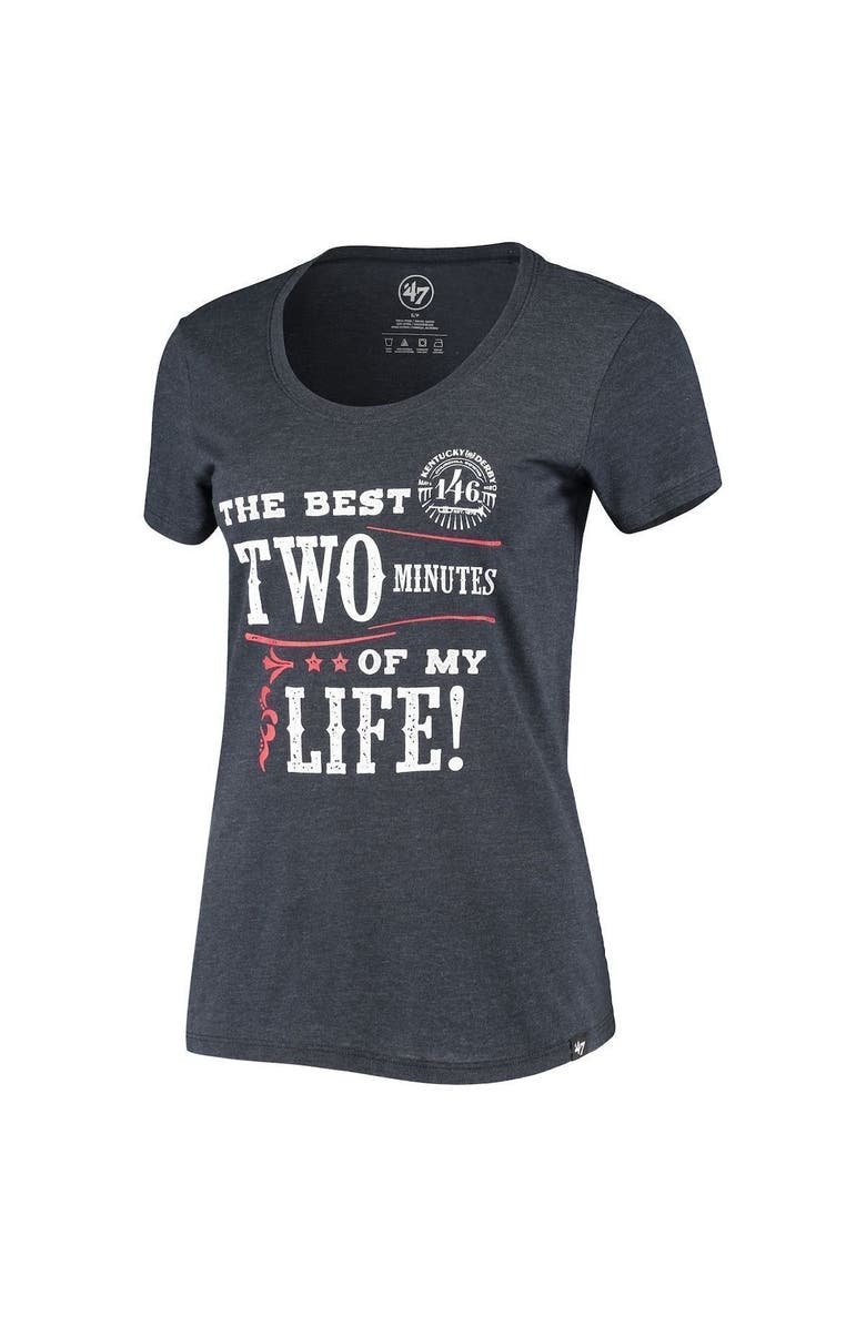 '47 Women's '47 Heathered Navy Kentucky Derby 146 The Best Two Minutes T-Shirt, Alternate, color, 