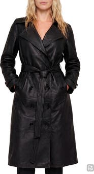 Frye Leather Trench Coat