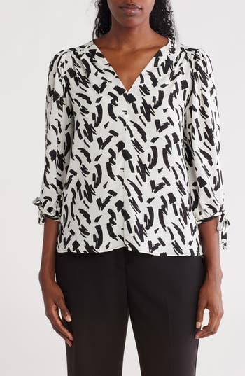 Shop Renee C V-neck Tie Sleeve Top