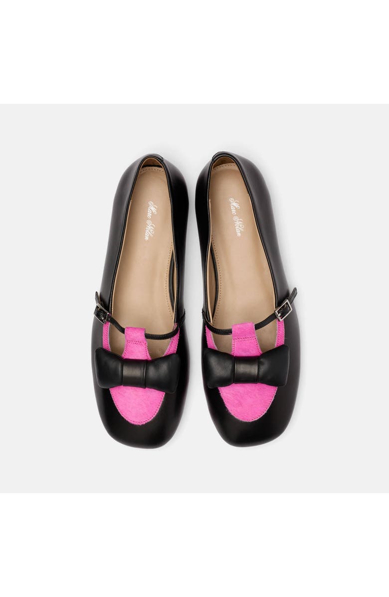 MARC NOLAN Mina Leather Mary Jane Flats, Alternate, color, Black/Magenta