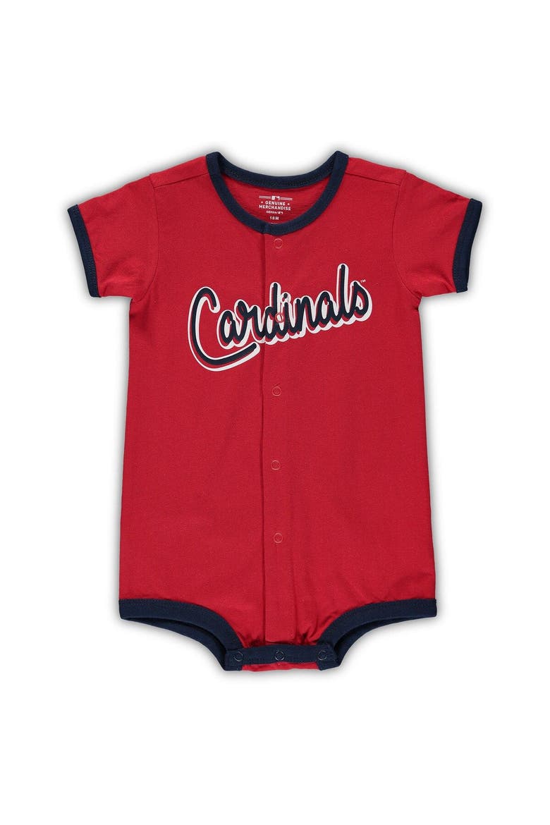 Infant Red St. Louis Cardinals Power Hitter Romper, Main, color, Red