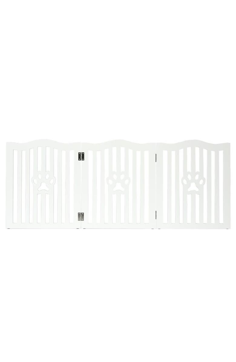 Trimate Wooden Free Standing Pet Gate for Small Dogs and Cats, Main, color, Multicolored