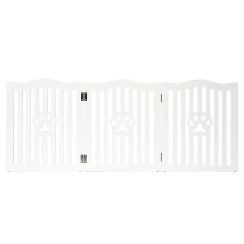 Wooden Free Standing Pet Gate for Small Dogs and Cats