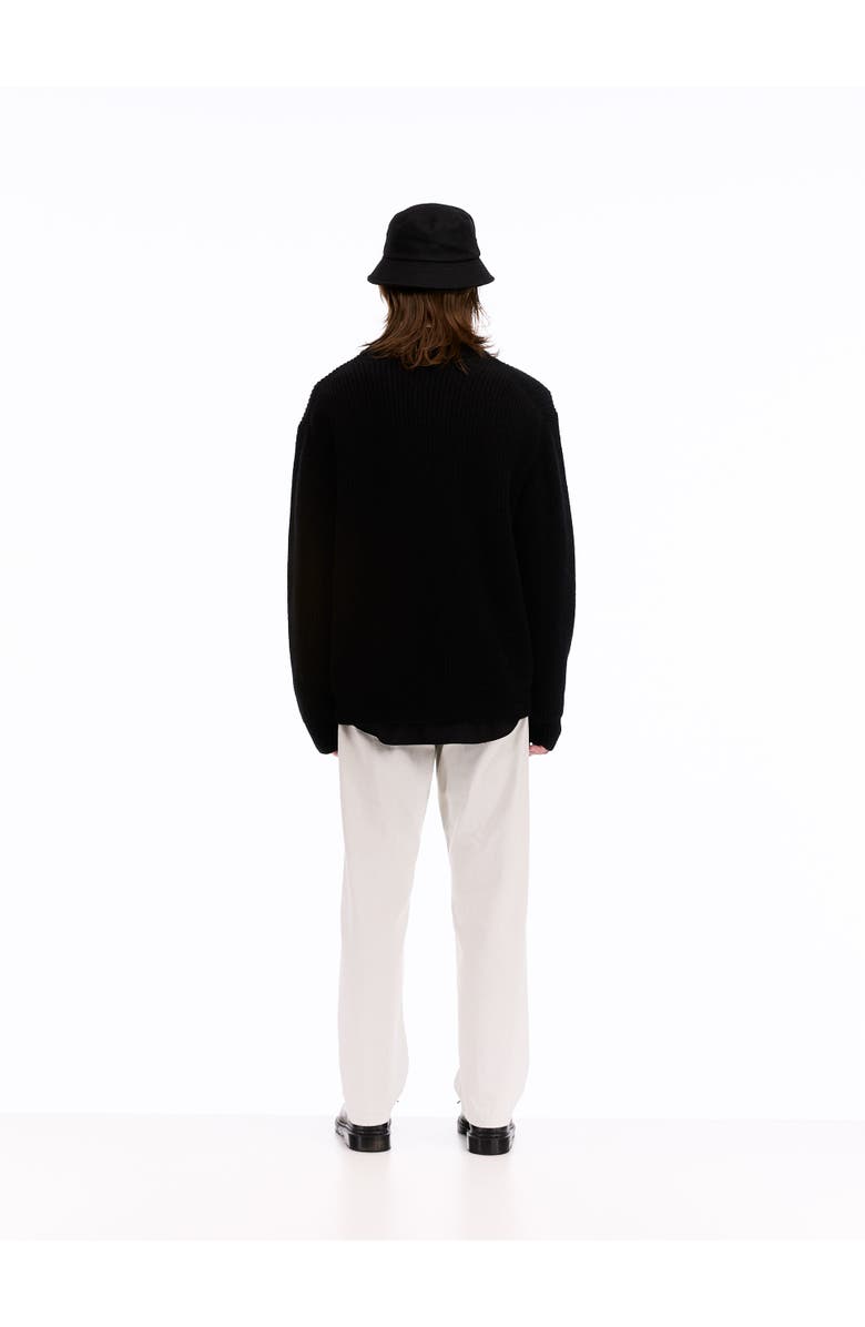 vowels Baby Alpaca Sweater, Alternate, color, Black